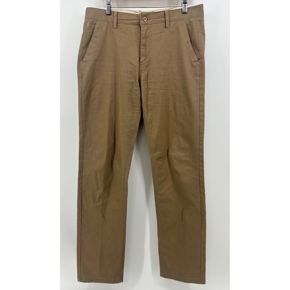 Polo Ralph Lauren Jeans Mens 34x31 Tan Khaki Straight Leg Cotton Twill